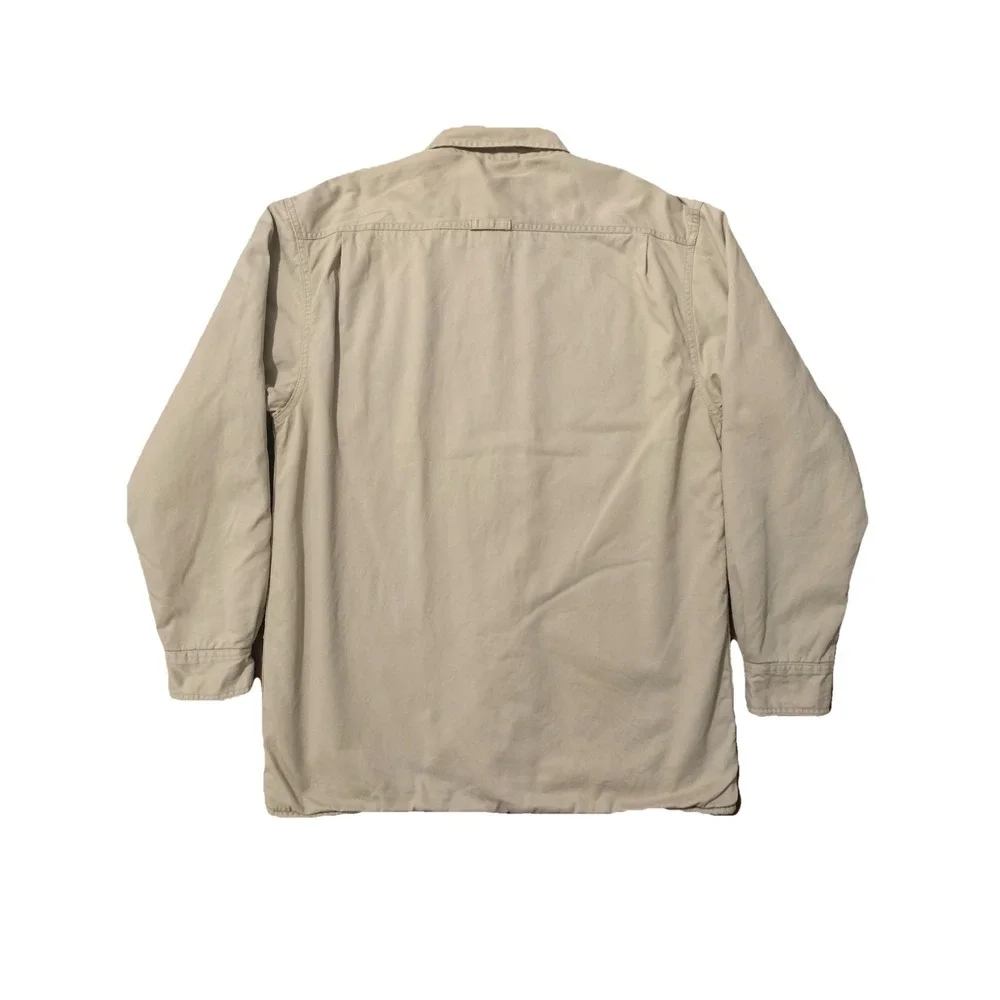 Levi's Canvas Shirt Jacket Mens Medium Khaki Sherpa Lined Workwear Shacket - Picture 6 of 8